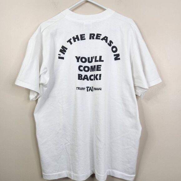 Vintage Fruit Of The Loom Trump Taj Mahal Single Stitch Short Sleeve Tee XL - Picture 1 of 7